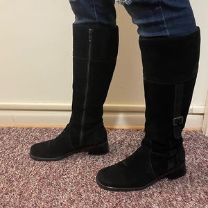 La Canadienne Knee High Boots Suede Waterproof Womens